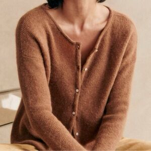 Sezane Brown Cardigan Sweater